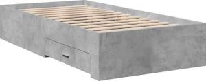 vidaXL Bett Bettgestell mit Schubladen Betongrau