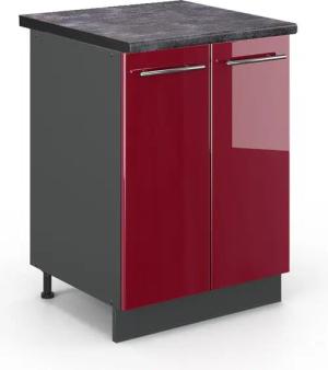 Vicco Unterschrank Fame-Line, Bordeaux Hochglanz/Anthrazit, 60