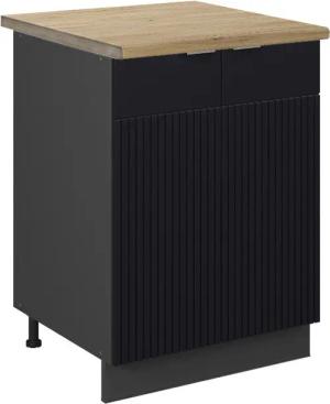 Vicco Unterschrank Fame-Line, Schwarz gestreift/Anthrazit, 60