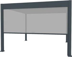 Weide Pavillonseitenteil Sonnenrollo 4 Maße Graphitgrau