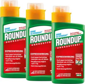 ROUNDUP Unkrautbekämpfungsmittel Express Konzentrat 3x 400