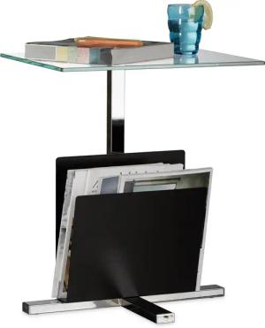relaxdays Beistelltisch mit Zeitungsablage