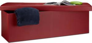 relaxdays Sitzbank Faltbare Sitzbank aus Kunstleder,