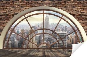 Wallarena Fototapete Fenster New York 3D