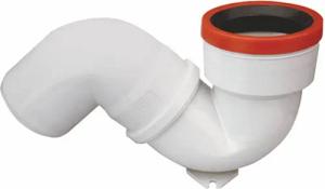 Aloni WC-Ablaufbogen D152, (1-tlg), PVC-S-Siphon Geruchsverschluss