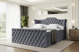 ALTDECOR Boxspringbett VILA-Z KING (Multipocket-Matratze H4,