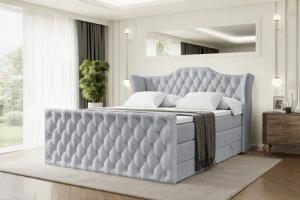 ALTDECOR Boxspringbett VILA-Z KING (Multipocket-Matratze H4,