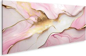 islandburner Leinwandbild Rosa Gold Marmor Abstrakter