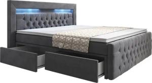 Luxusbetten24 Boxspringbett Sera, mit LED-Beleuchtung und