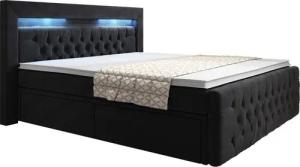 Luxusbetten24 Boxspringbett Sera, mit LED-Beleuchtung und