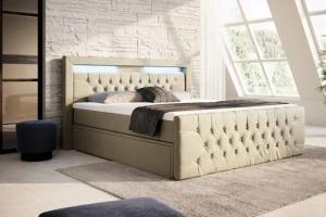 Luxusbetten24 Boxspringbett Sera, mit LED-Beleuchtung und