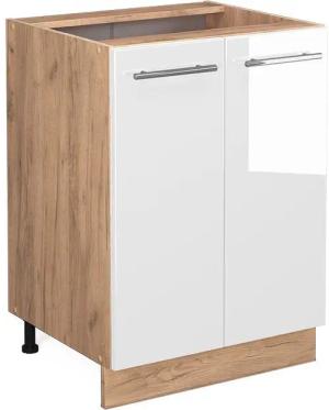 Vicco Unterschrank Fame-Line, Weiß Hochglanz/Goldkraft Eiche,