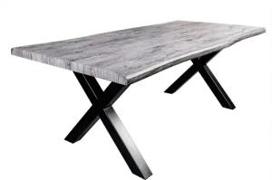 riess-ambiente Baumkantentisch WILD 180cm grau /