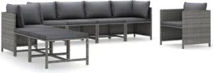 vidaXL Gartenlounge-Set 8-tlg. Garten-Lounge-Set mit Kissen