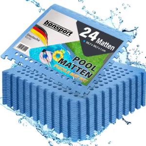 bonsport Pool-Bodenschutzfliese Pool Matten, blau, 24-St.