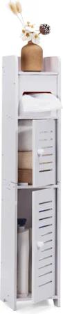 Yorbay Toilettenpapierhalter Freistehend Toilettenpapieraufbewahrung Toilettenschrank 15×15×80cm