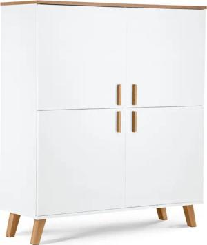 KONSIMO® Hochkommode FRISK Türkommode, 6 Einlegeböden,