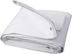 Woltu Pool-Abdeckplane, PE Abdeckplane mit Ösen,280g/m²,weiß