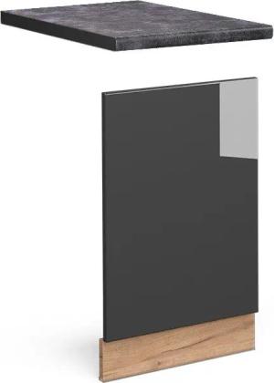 Vicco Frontblende Fame-Line, Anthrazit Hochglanz/Goldkraft Eiche,