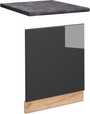 Vicco Frontblende Fame-Line, Anthrazit Hochglanz/Goldkraft Eiche,