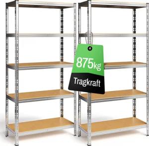 ONDIS24 Schwerlastregal Metallregal Thomas, Lagerregal 90x40x180