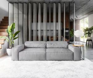DELIFE Big-Sofa Sirpio, XL Mikrofaser Grau