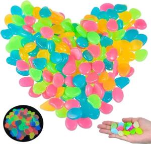 XDeer Dekosteine Leuchtsteine Kieselsteine Fluoreszierende Steine,Nachtleuchtende,