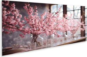 islandburner Leinwandbild Tisch mit rosa Sakura