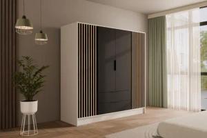 ALTDECOR Drehtürenschrank NELIA (Kleiderschrank Garderobenschrank mit