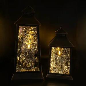 Online-Fuchs LED Laterne mit Stumpenkerze, LED
