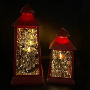 Online-Fuchs LED Laterne mit Stumpenkerze, LED