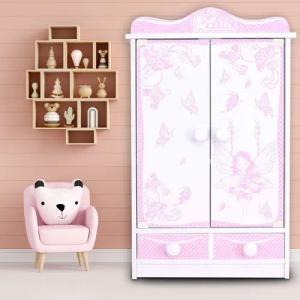 habeig Puppenkleiderschrank Kinderschrank Kleiderschrank 52 cm
