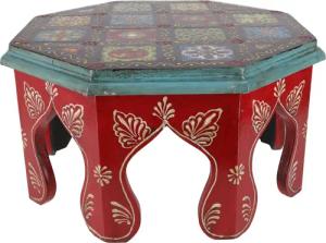 Guru-Shop Couchtisch Bemalter kleiner Tisch mit