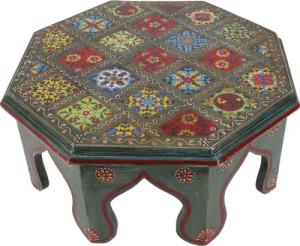 Guru-Shop Couchtisch Bemalter kleiner Tisch mit