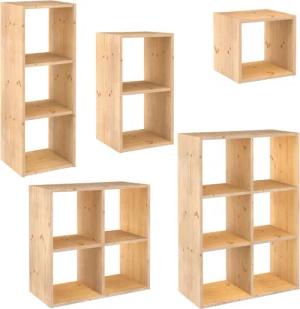 Astigarraga Kit Line Standregal Vollholz-Würfelregal -