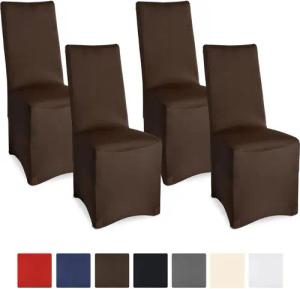 Beautissu Stuhlhusse Leona, Stretch 95x45x45cm 4er