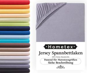 Hometex Premium Textiles Spannbettlaken Jersey-Bettlaken aus
