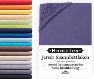 Hometex Premium Textiles Spannbettlaken Jersey-Bettlaken aus