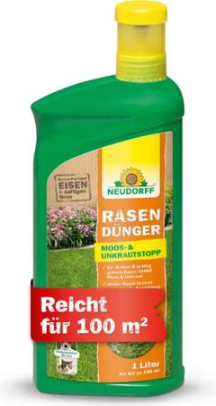 Neudorff Rasendünger Rasendünger Moos-&UnkrautStopp 1L für