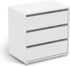 habeig Schubkastenkommode Kommode BLANK weiß Flurschrank