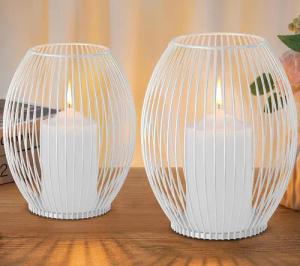 LuxusKollektion Kerzenständer Kerzenständer 2er Set Metall