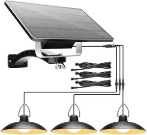Rosnek Außen-Deckenleuchte 1/2/3/4 Kopf, Solar-Pendelleuchten, für