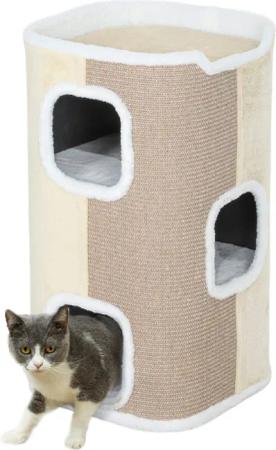 PawHut Kratzbaum Kratztonne für Katzen 3