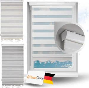 Doppelrollo Duorollo mit Kassette und Perlen