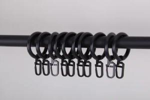 Clever-Kauf-24 Gardinenring Ringe mit Faltenlegehaken Set