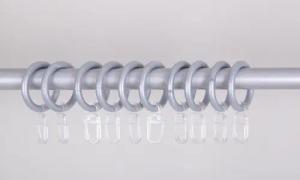 Clever-Kauf-24 Gardinenring Ringe mit Faltenlegehaken Set