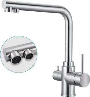 WOOHSE Spültischarmatur 3 Wege Wasserhahn Küche,