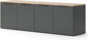 Vicco Wohnwand Wido, Anthrazit/Sonoma, 2 Teile