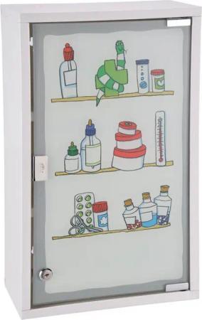 Spetebo Medizinschrank XXL Metall Medizinschrank Glastür