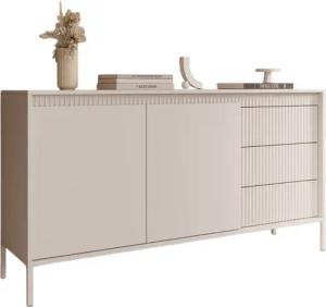 Compleo Kommode mit Lamellen, gerillte Front,